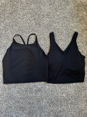 Black Sports Bra Lot - Old Navy Active and All in Motion both size Large